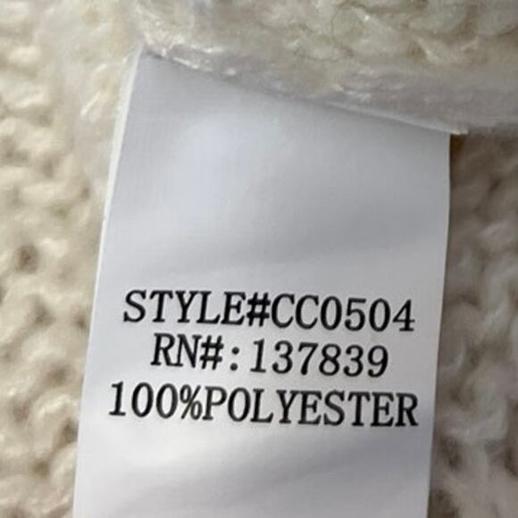 Luna Ivy Women's Cream Multicolor 3D Butterfly Open Cardigan Sweater Top Size S - Picture 5 of 5